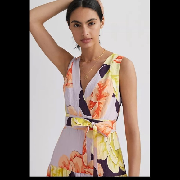 Anthropologie NWT Maeve Floral Wrap Maxi Dress Size 22W. - Picture 7 of 14